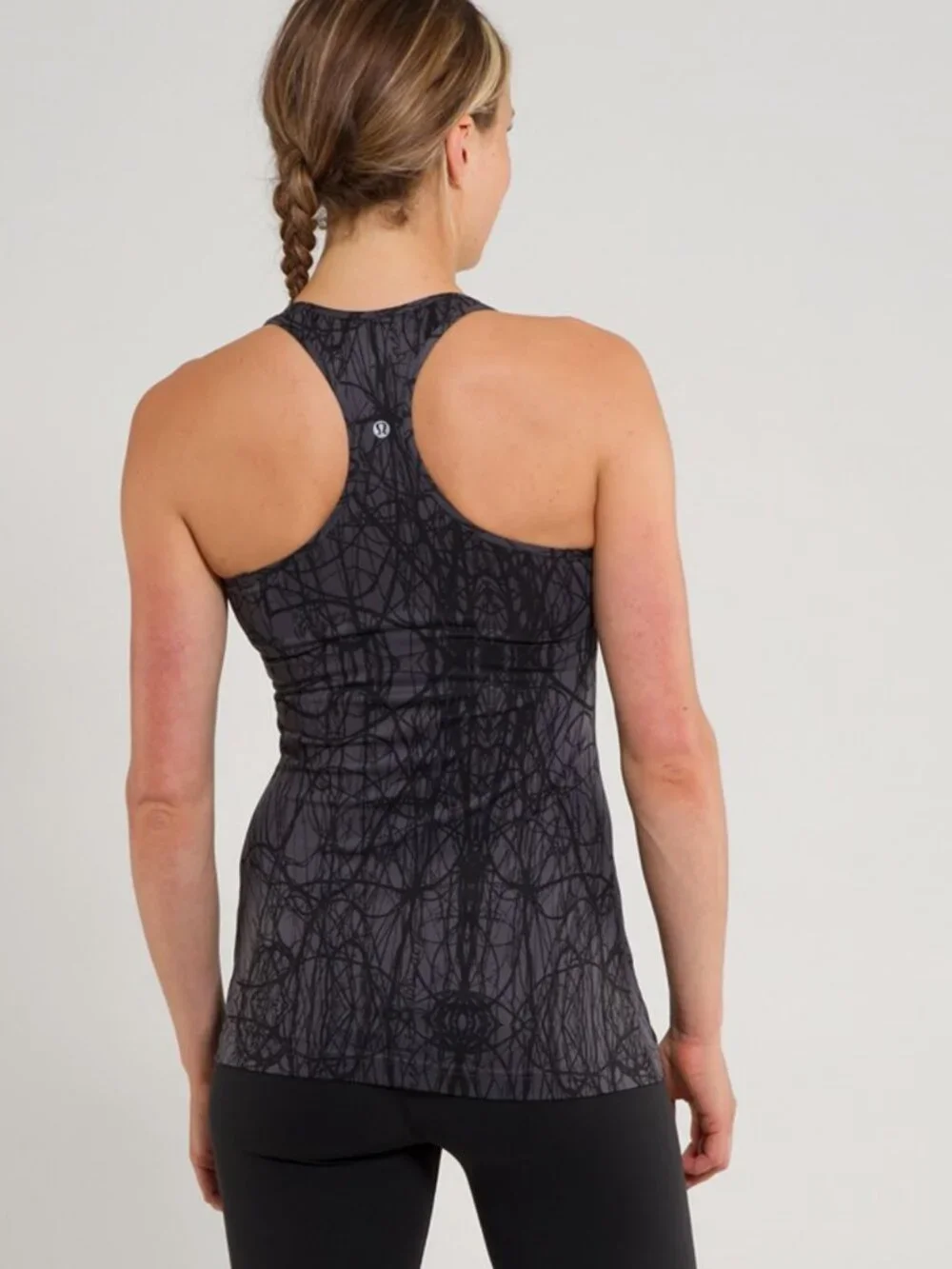 Lululemon Cool Racerback In Coal Ground Nesting Black Bird